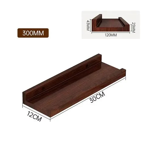 Wooden Floating Shelf Wall Mounted U-Shaped Shelf Display