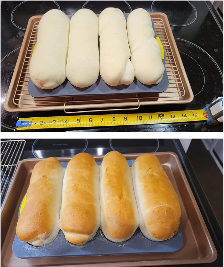 Silicone Loaf Pan Non-Stick Holes Baguette Pan Bread