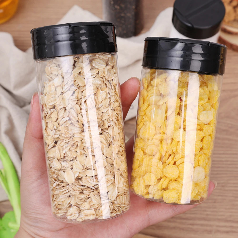 1/20pcs Clear Plastic Spice Bottles Salt Pepper Shaker