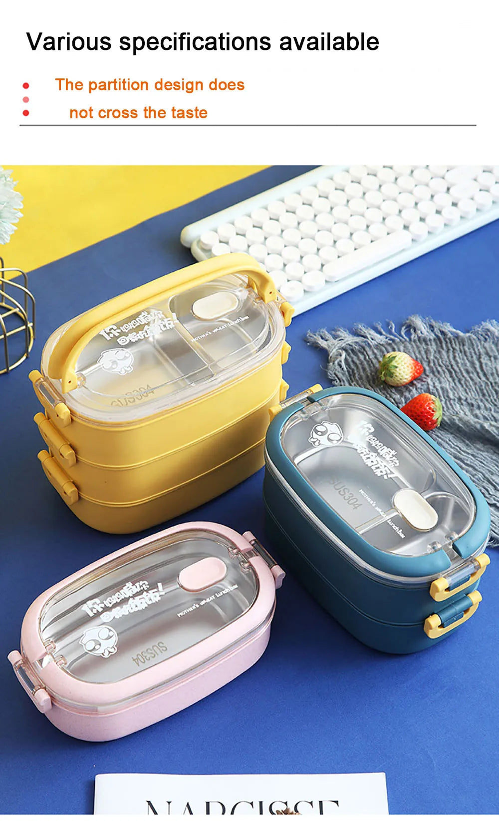 Multi-Layer Bento Box Thermal 304 Stainless Steel Lunch