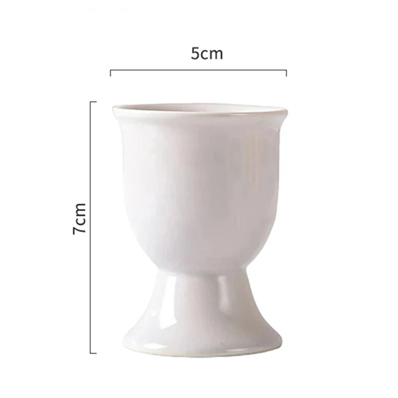 Ceramic Egg Cup Holders Macaron Color Creative Serving