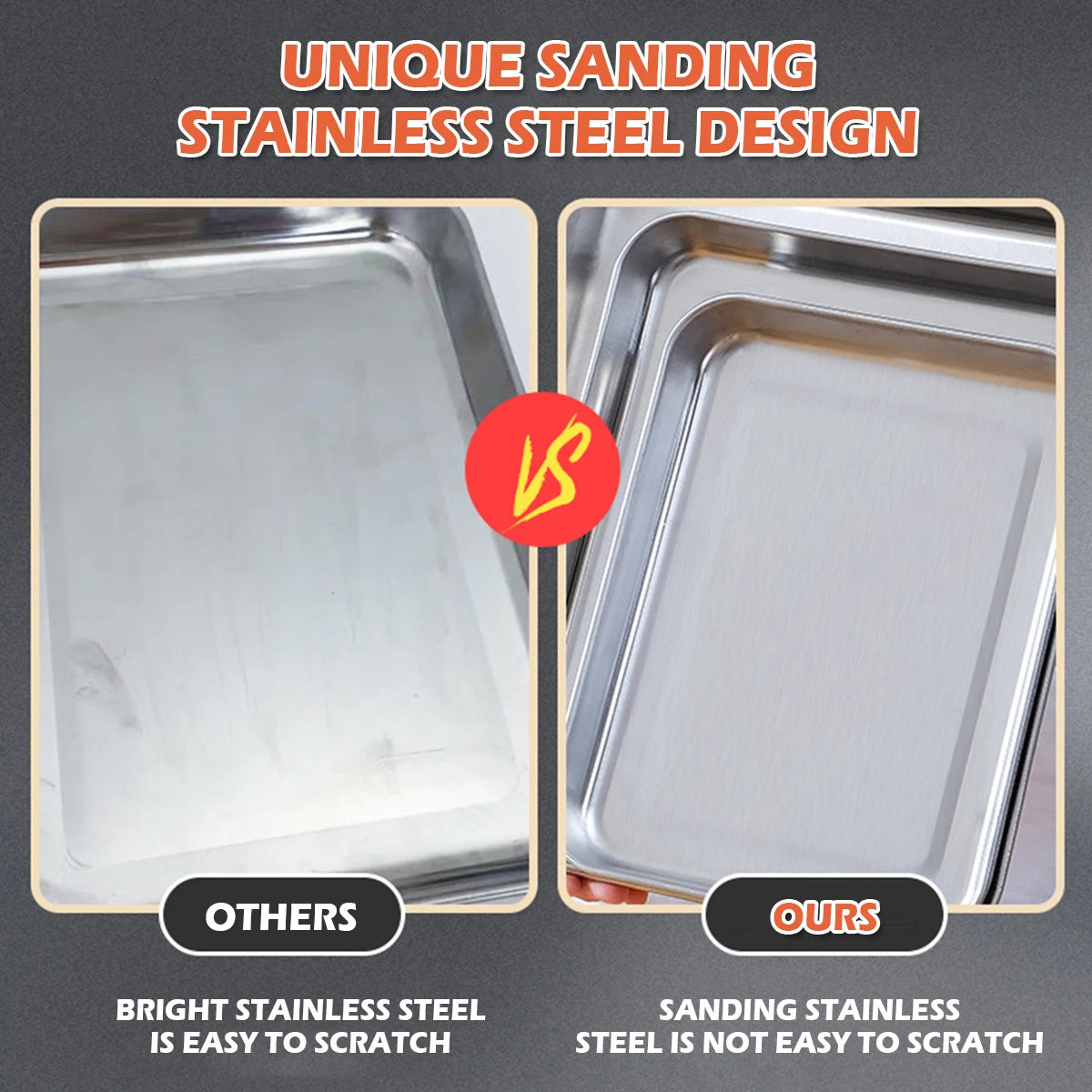 Stainless Steel Baking Tray Wire Rack Non-Stick Grill