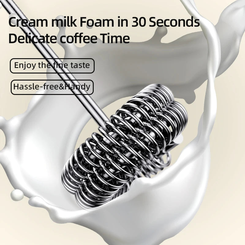 Electric Milk Frother Egg Beater Wireless Type-C Charging