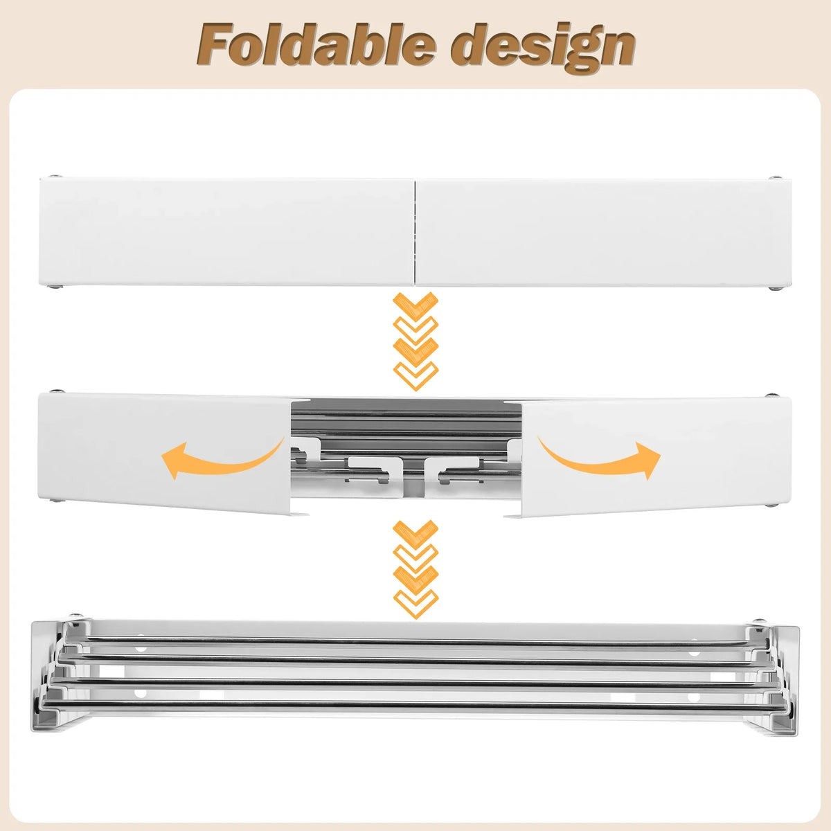 Folding Clothes Hanger Stainless Steel Laundry Drying Rack