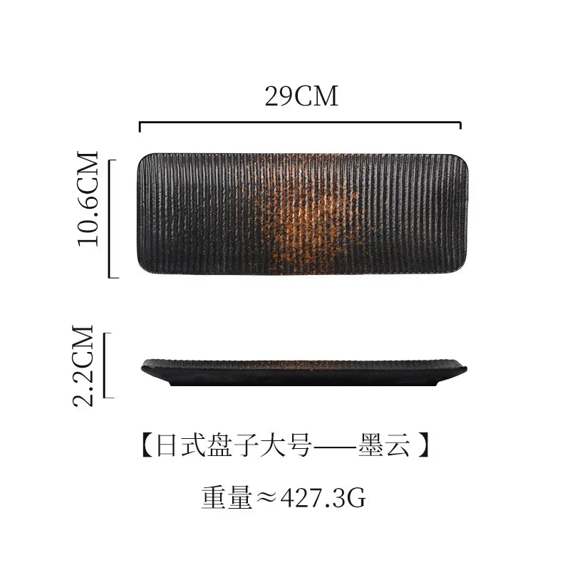 Japanese-Style Rectangular Plate Creative Ceramic Dish Sushi
