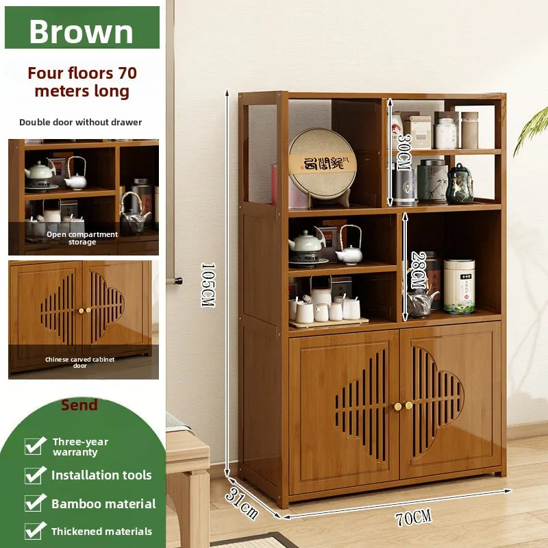 Tea Cabinet Locker Living Room Tea Table Against