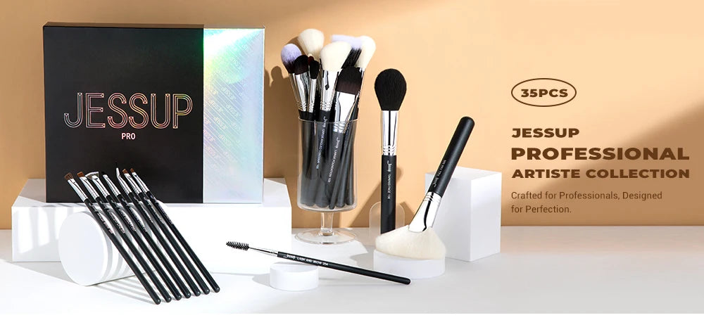 Jessup Professional Makeup Brushes 35pcs Synthetic Foundation