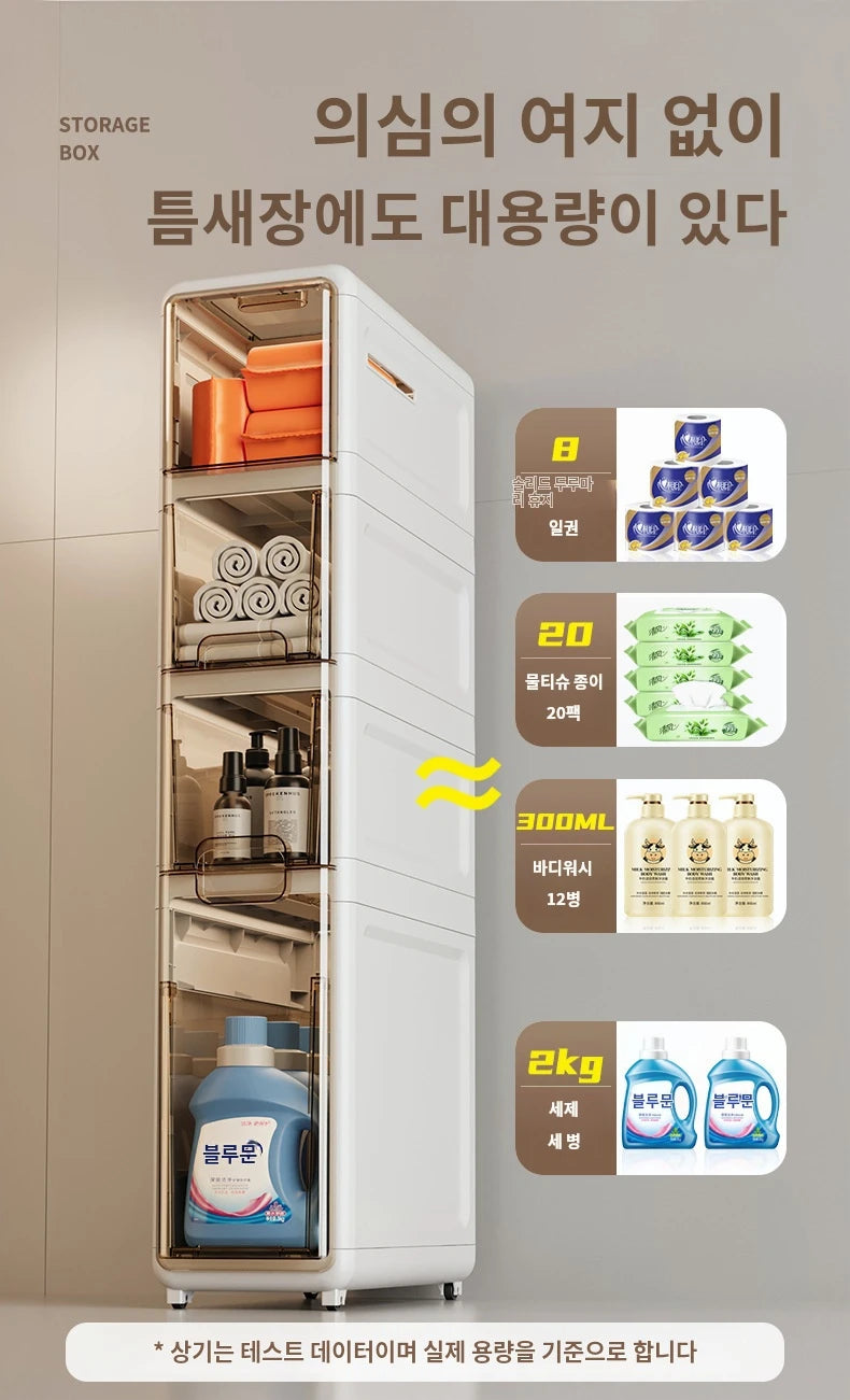 Drawer Type Bathroom Gap Cabinet Shelf Waterproof Storage