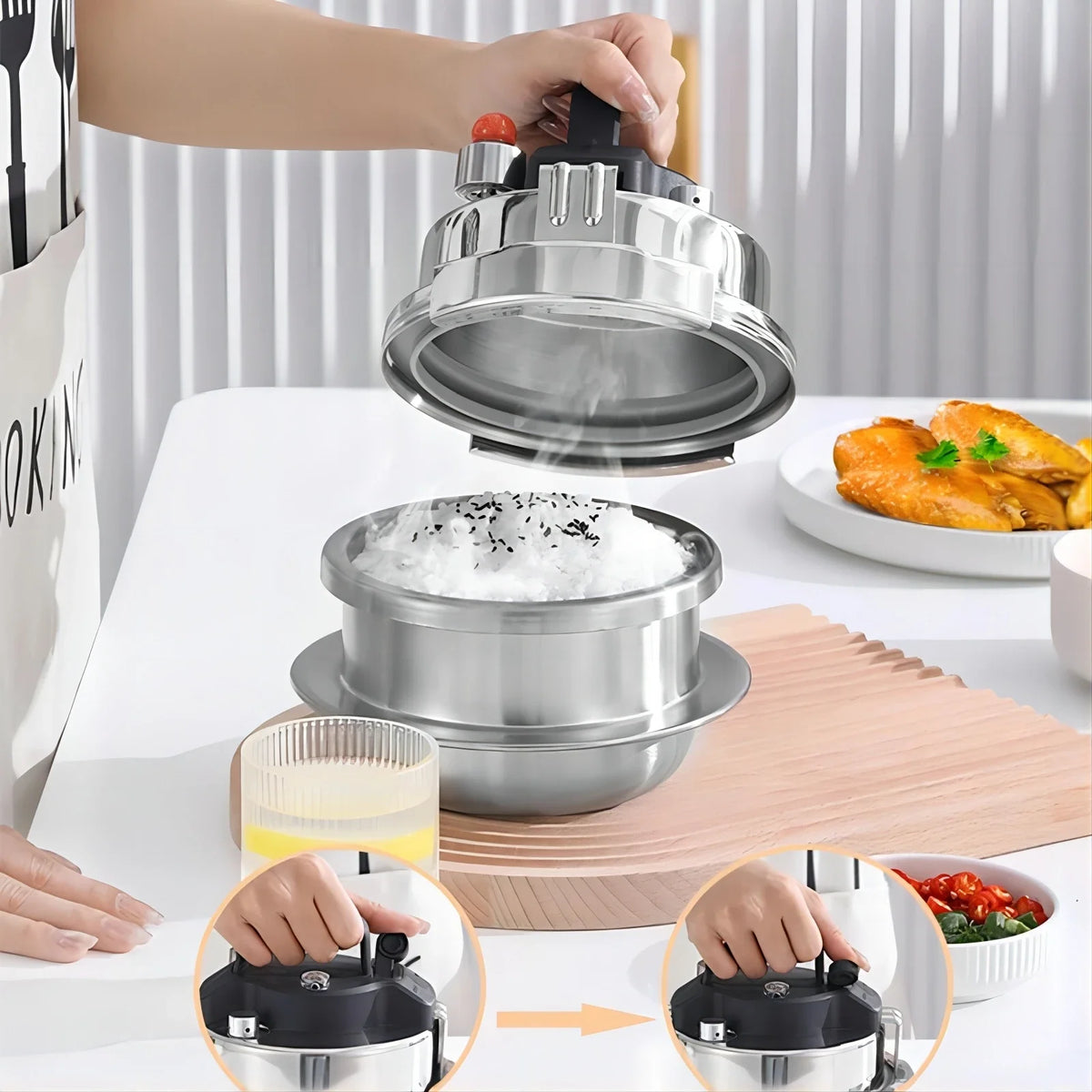 Universal Mini Stainless Steel Pressure Cooker Gas Induction