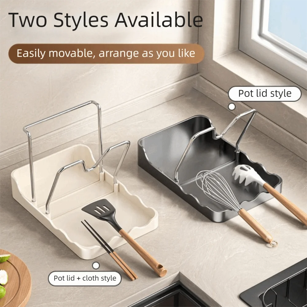 Pot Lid Rack Spoon Rest Stainless Steel Spatula