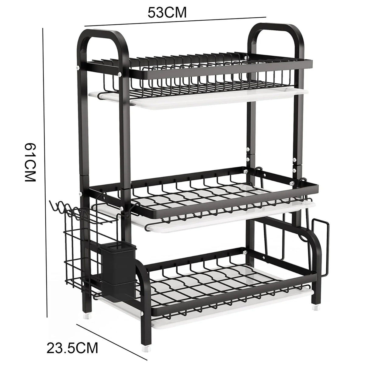 Dish Bowl Drainer Storage Rack Utensil Holder Dish