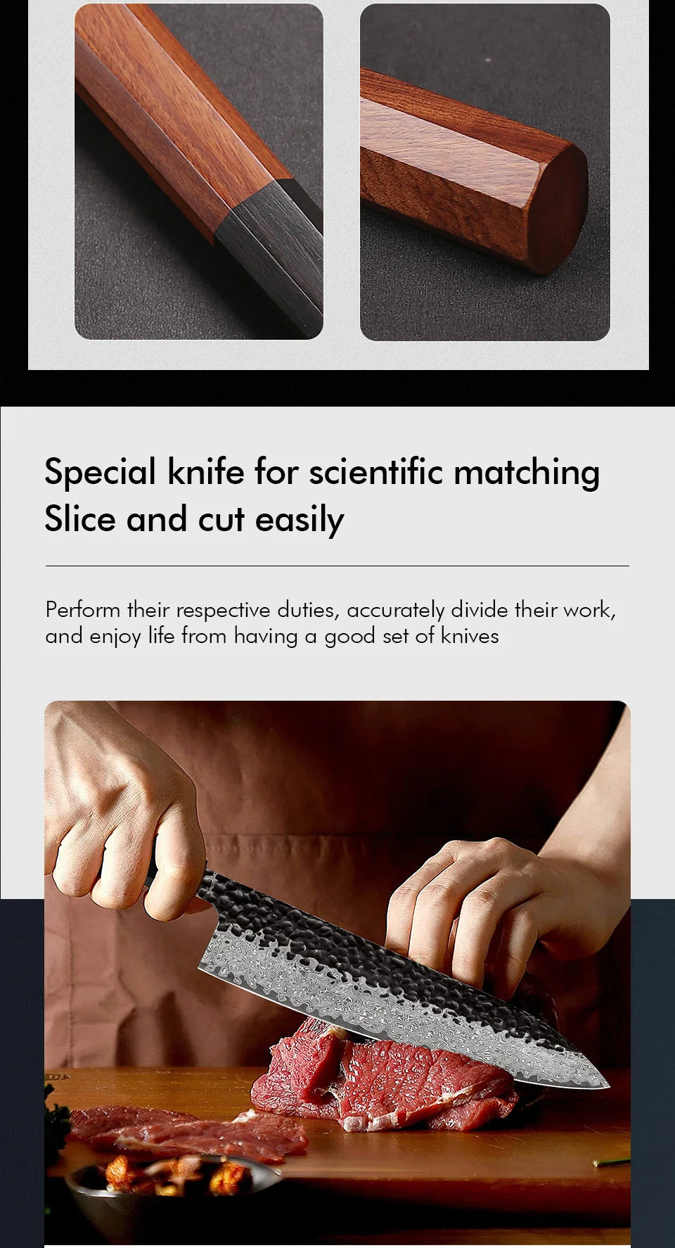 Young Japanese Hand Forged Chef Knife Damascus Steel