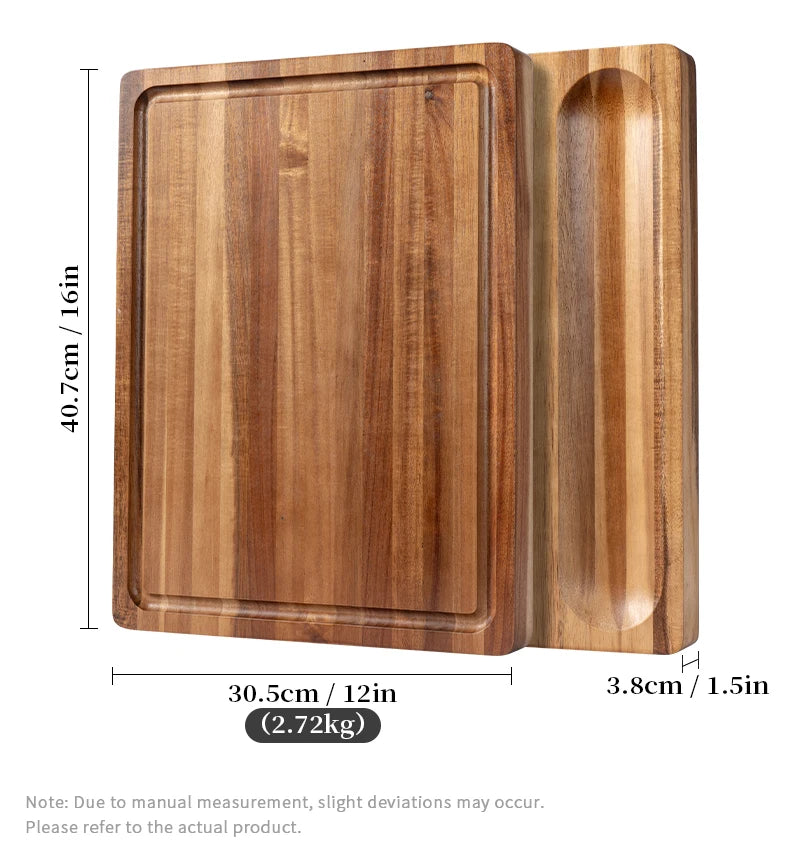Thick Acacia Wood Cutting Board Double-Sided Using Wooden