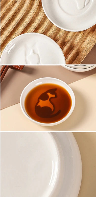 1pcs Ceramic Taste Dish Animal Small Plate Creative