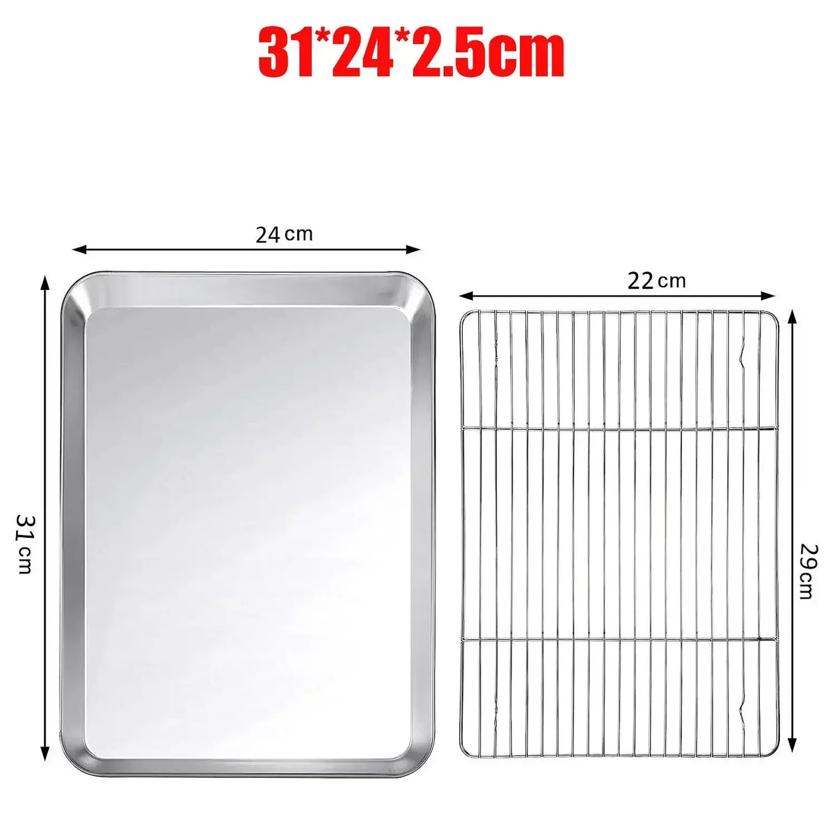 Large Size Stainless Steel Baking Tray Cooling Rack