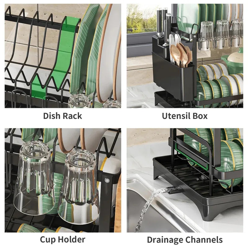 Stainless Steel Dish Rack Hygienic & Residue-Free Drying