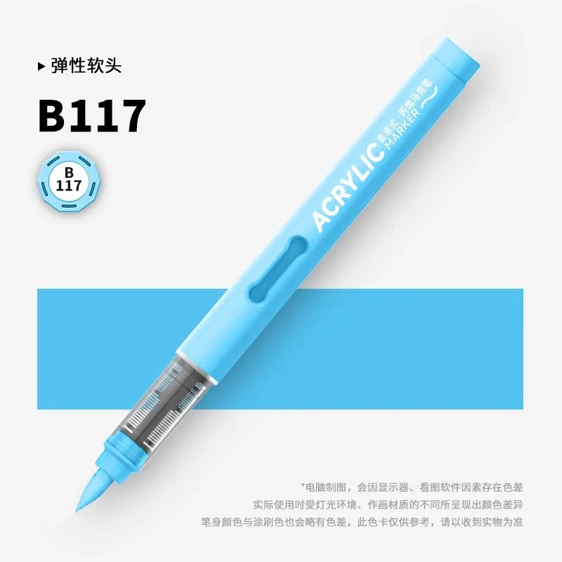 120/1 Colors Direct-Liquid Acrylic Brush Markers Pen Waterproof
