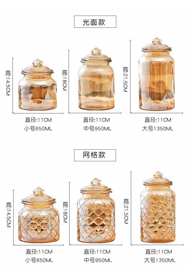 Glass Airtight Jars Food Grade Storage Box Storage