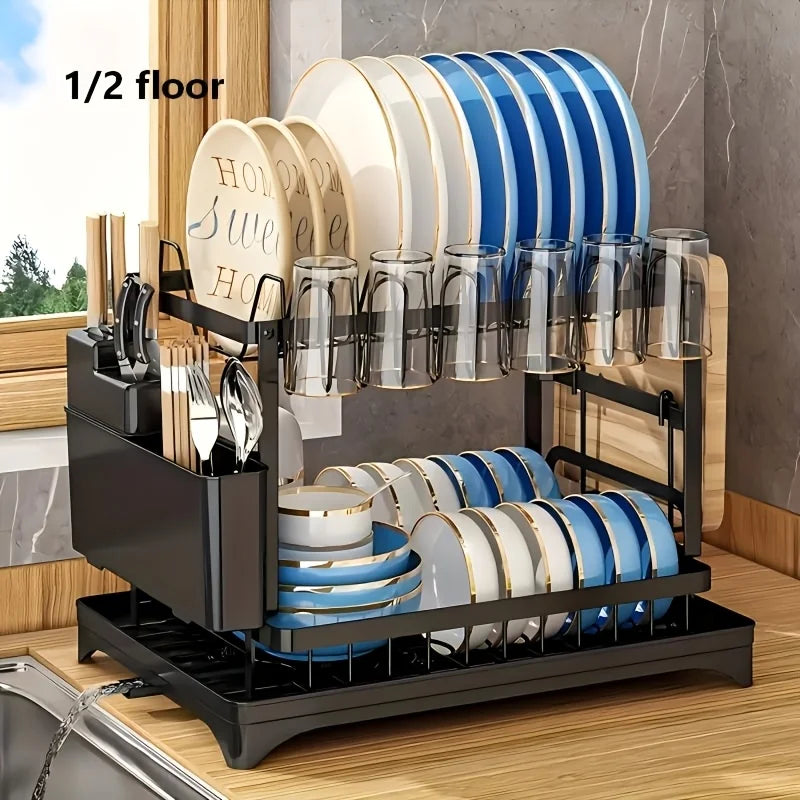 Tier Tier Dish Drying Rack Counter Dish Drainers