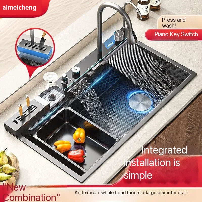 Integrated Waterfall Sink Honeycomb Technology Large Digitial