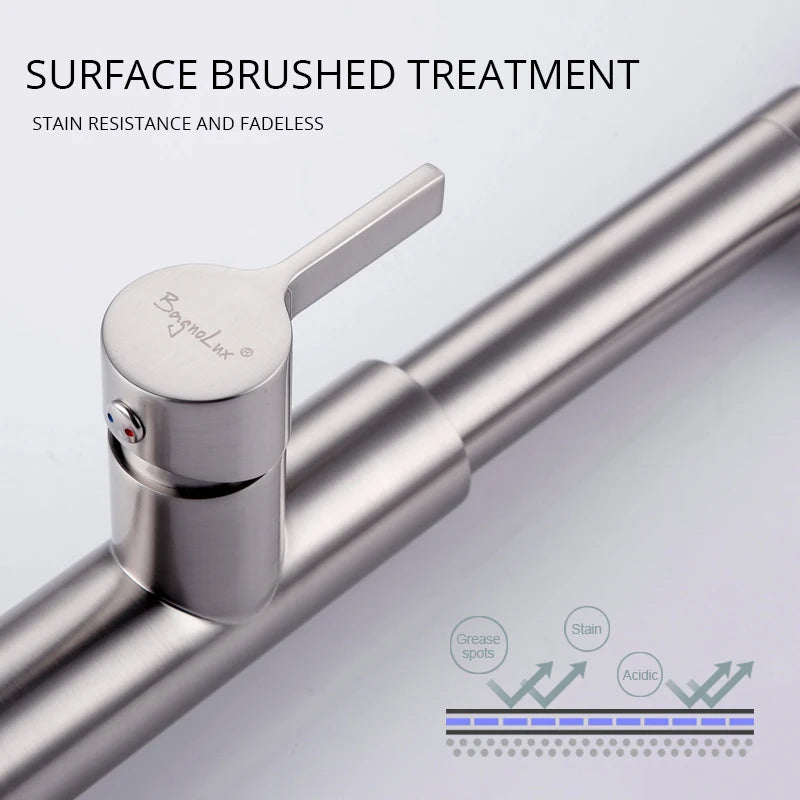 Faucet Pull Down Mixer Sink Tap Deck Mount
