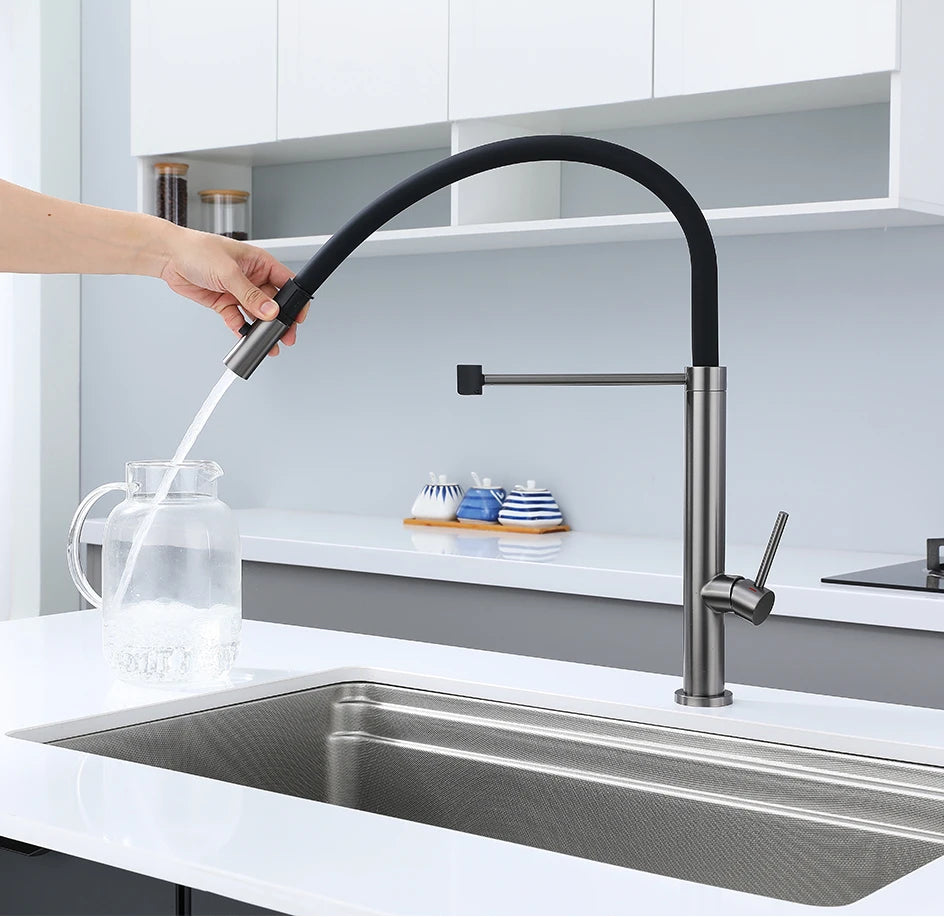 Faucet Sink Faucets Rubber Pull Down Stream Sprayer