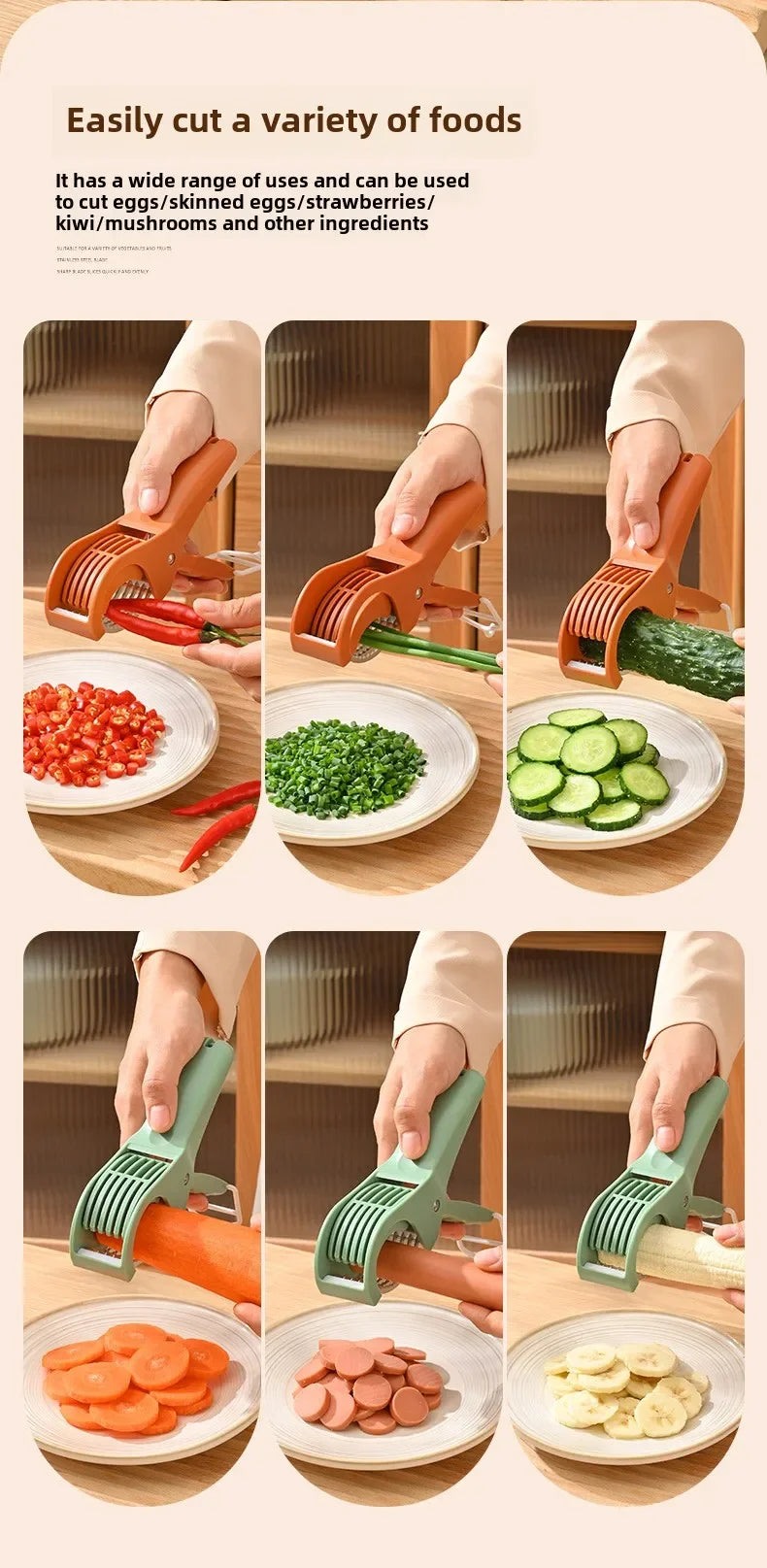 Stainless Steel Vegetable Fruit Slicer Multi Functional Salad