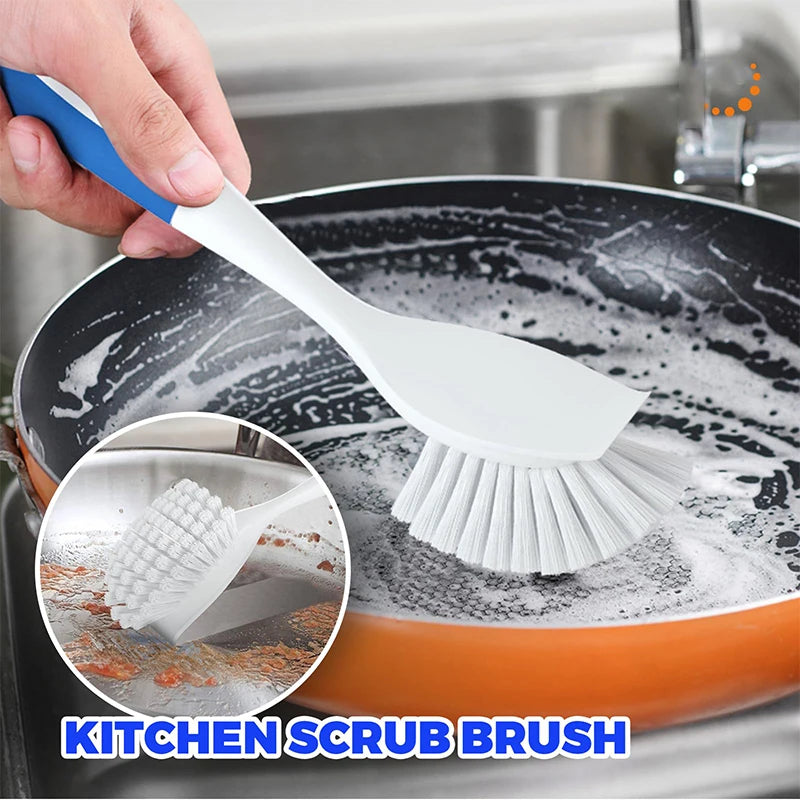 2/4/5/6pcs Cleaning Brush Pad Set Dish Scouring Pad for Cleaning Scouring Pad Kitchen Scrub Brush & Bendable Cup Brushes Dish