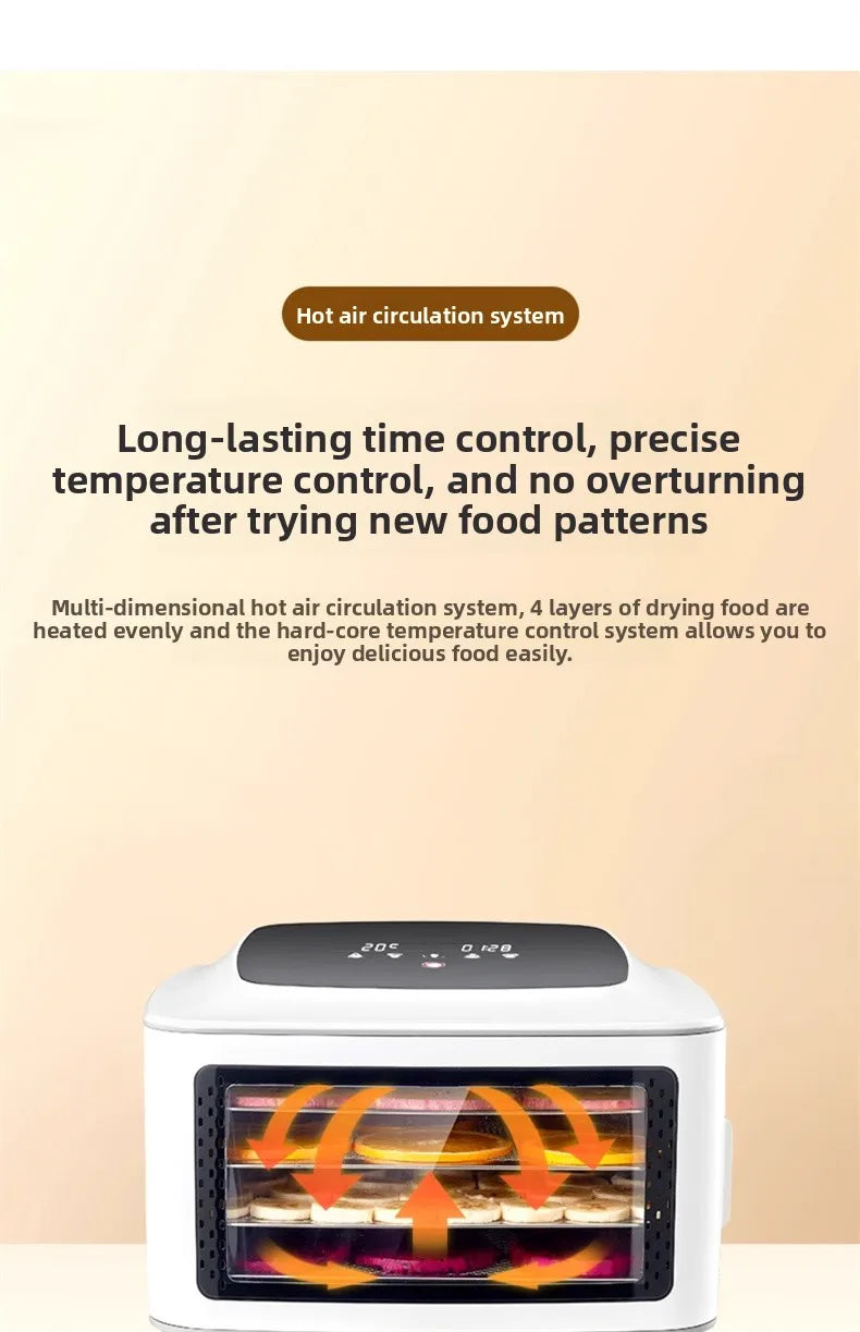 4-Layer Food Dehydrator Machine 400w Stainless Steel Drying