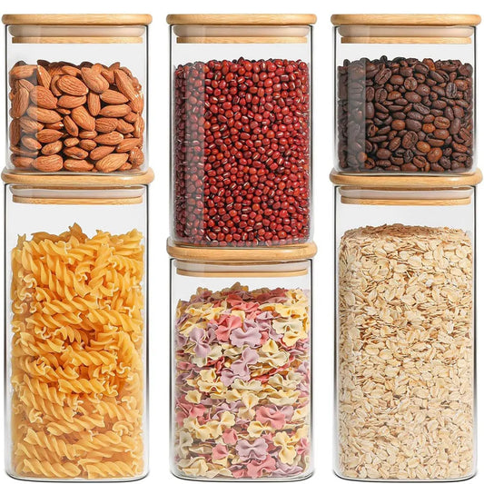Airtight Glass Storage Canister Lids Food Storage Container