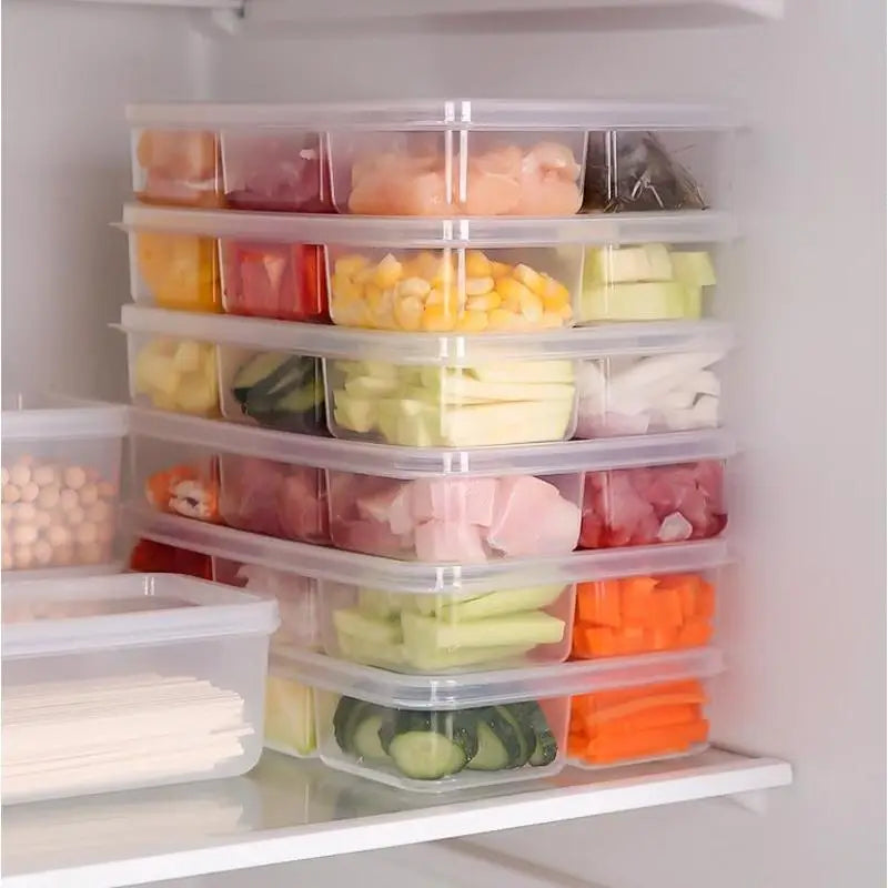 Transparent Grids Storage Box Refrigerator Large Capacity