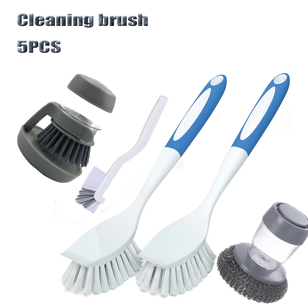 2/4/5/6pcs Cleaning Brush Pad Set Dish Scouring Pad for Cleaning Scouring Pad Kitchen Scrub Brush & Bendable Cup Brushes Dish