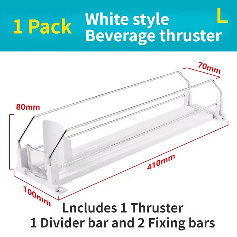 Push Rack Beverage Thruster Dispenser Storage Soda Can
