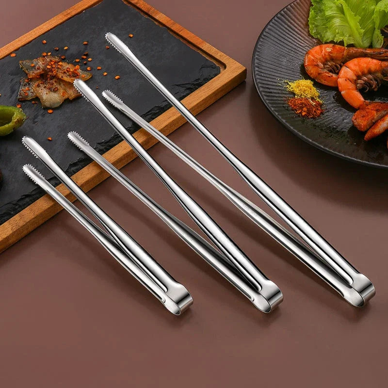 304 Stainless Steel Grill Bbq Tongs Cooking Utensils