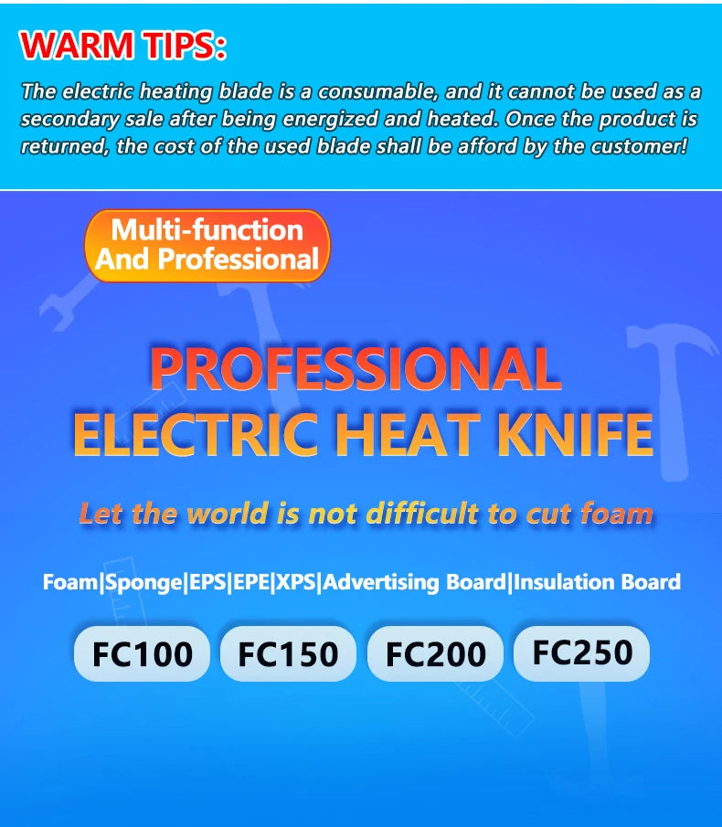 250w Thermo Knife Electric Wire Foam Cutter Polystyrene