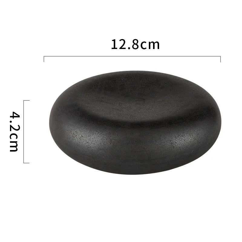 Solid Color Ceramic Double Layer Plate Restaurant Dim