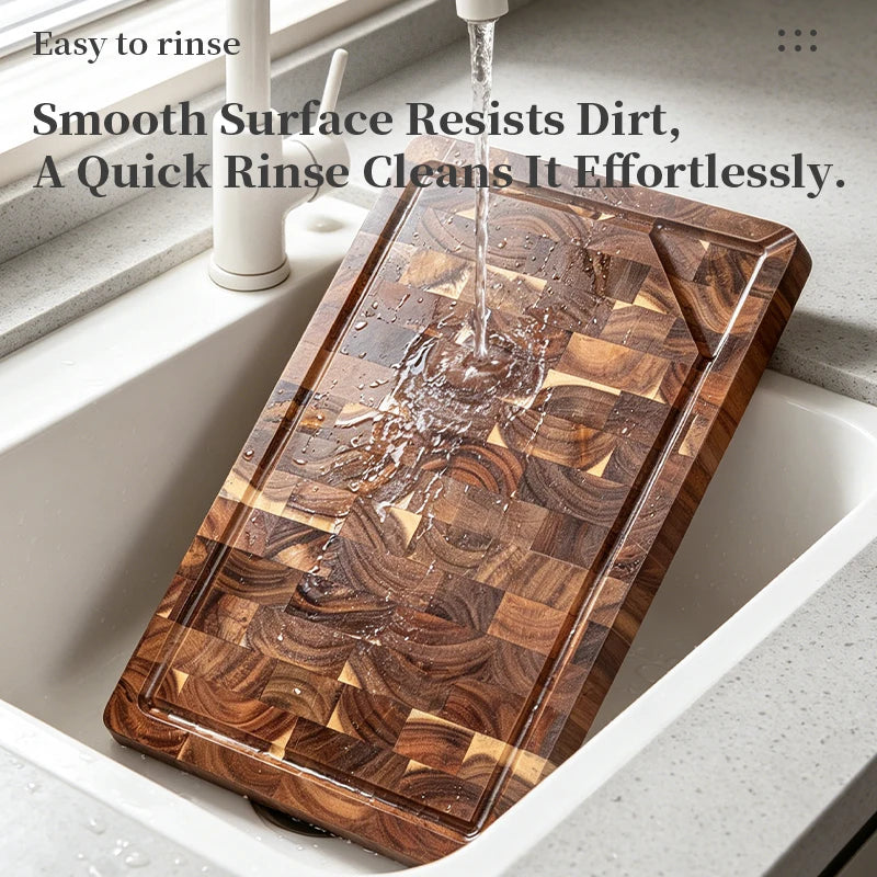 Thick Acacia Wood Cutting Board Double-Sided Using Wooden