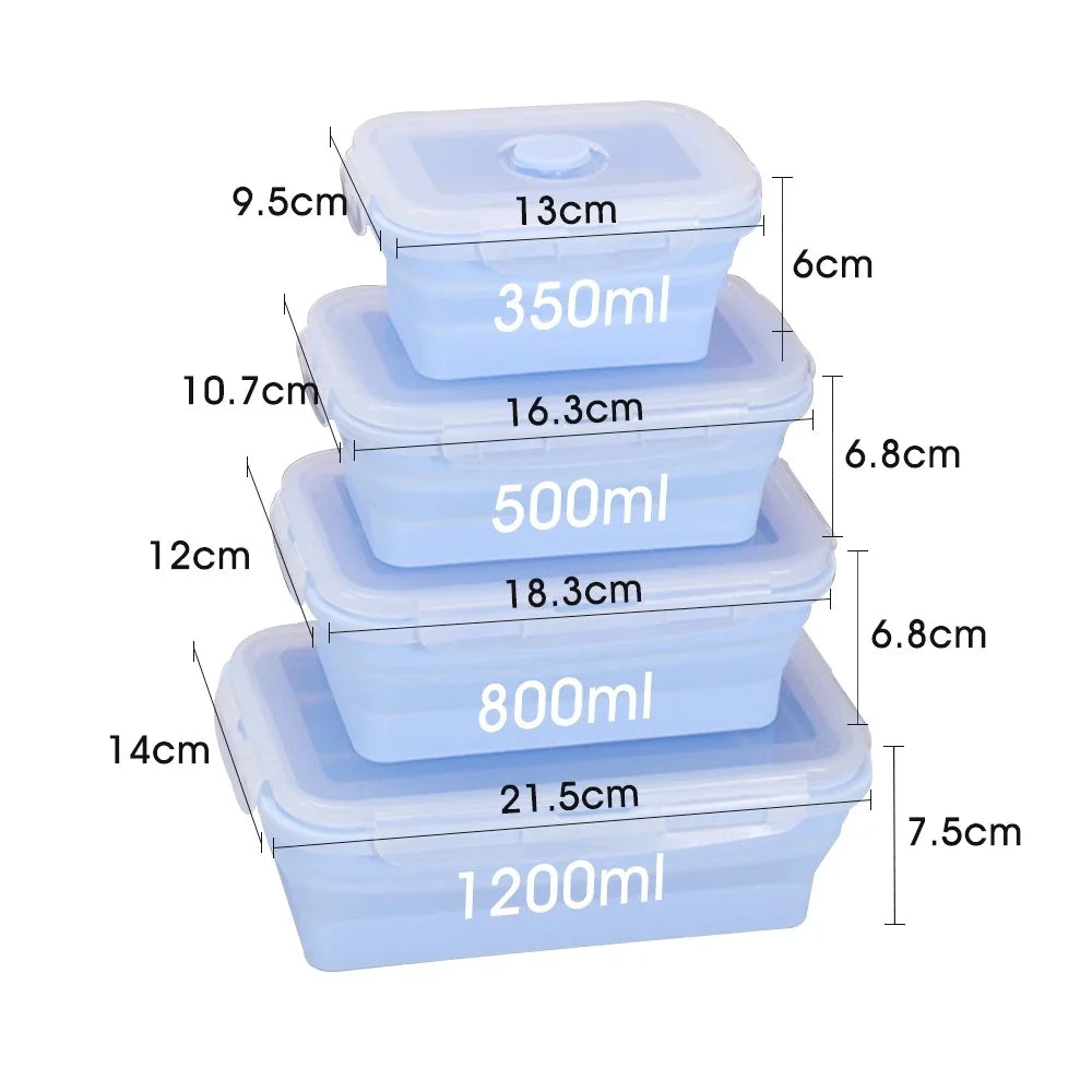 Collapsible Food Storage Containers Lids & Vent 11
