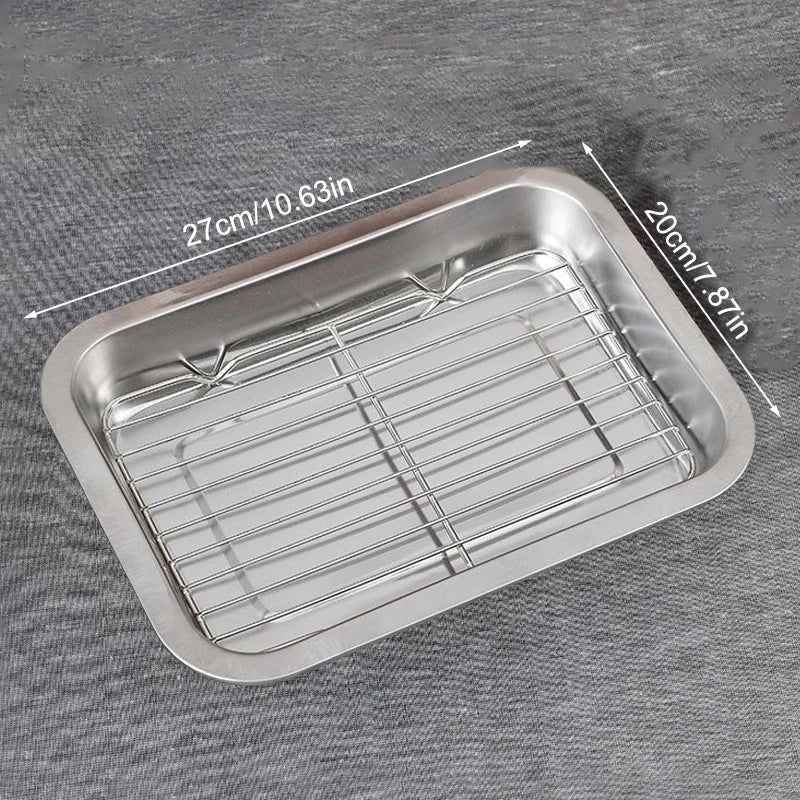 Stainless Steel Baking Tray Removable Cooling Rack Oven