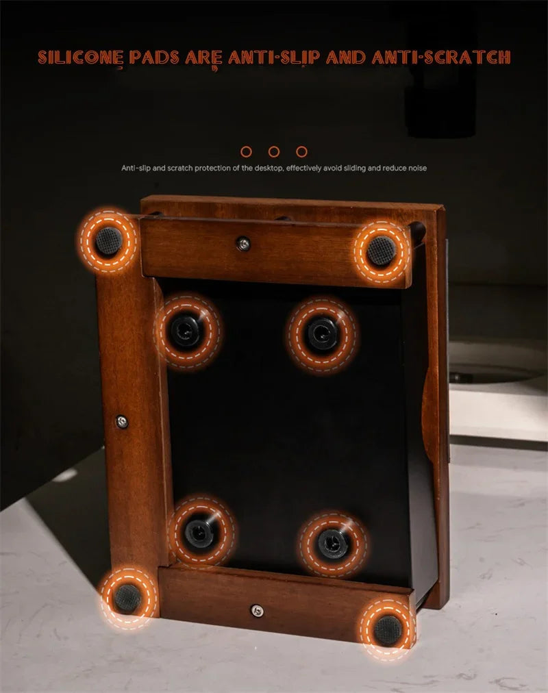 51-58mm Universal Coffee Tamper Station Stand Wooden Coffee
