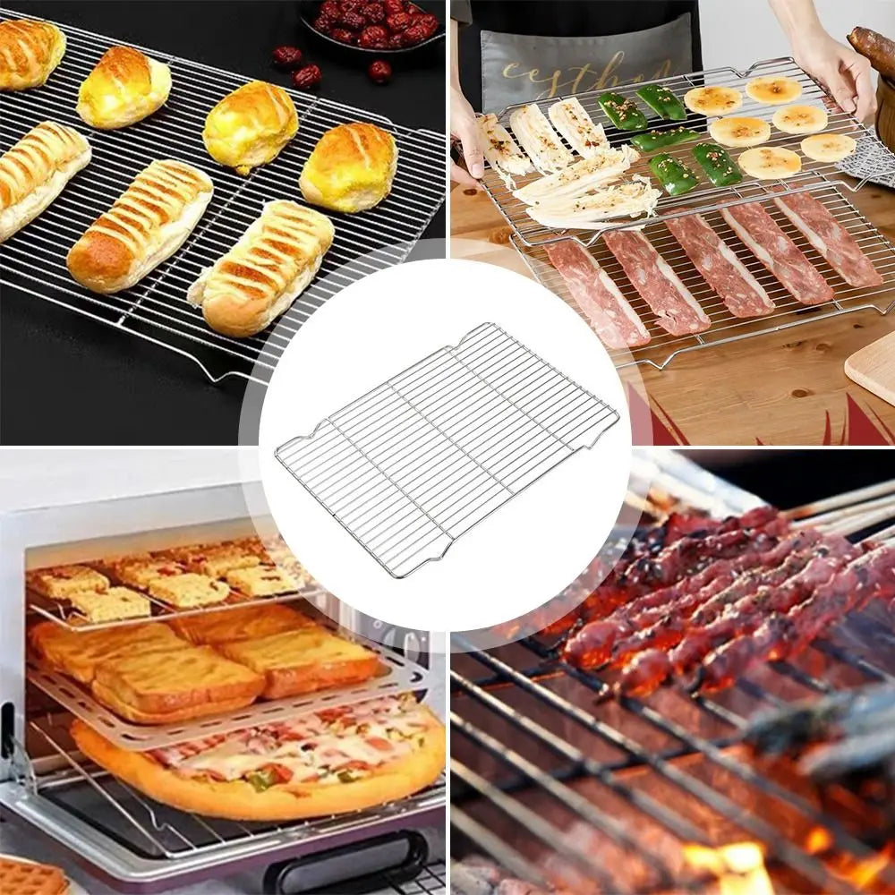 Stainless Steel Cooling Rack Non-Stick Silver Bbq Tray