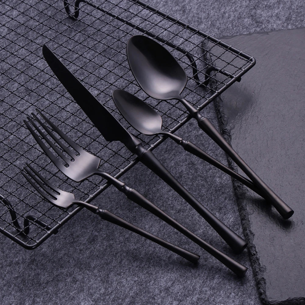 Pieces Knife Fork Spoon Gold Cutlery Complete Stainless