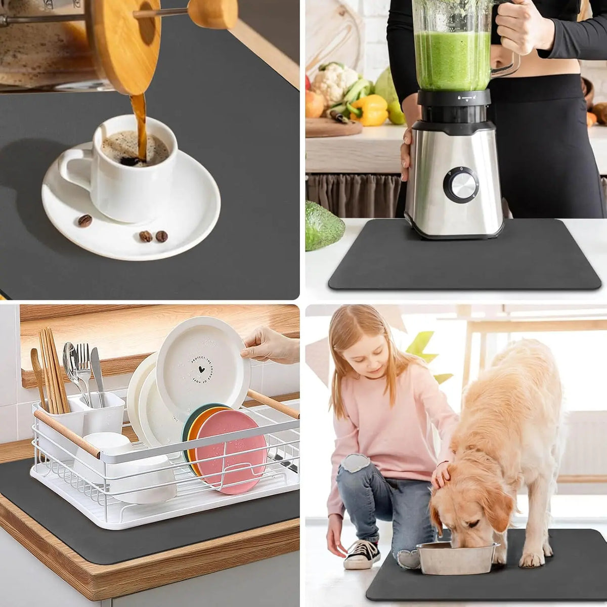Dish Drying Mat Super Absorbent Dish Mat Drying