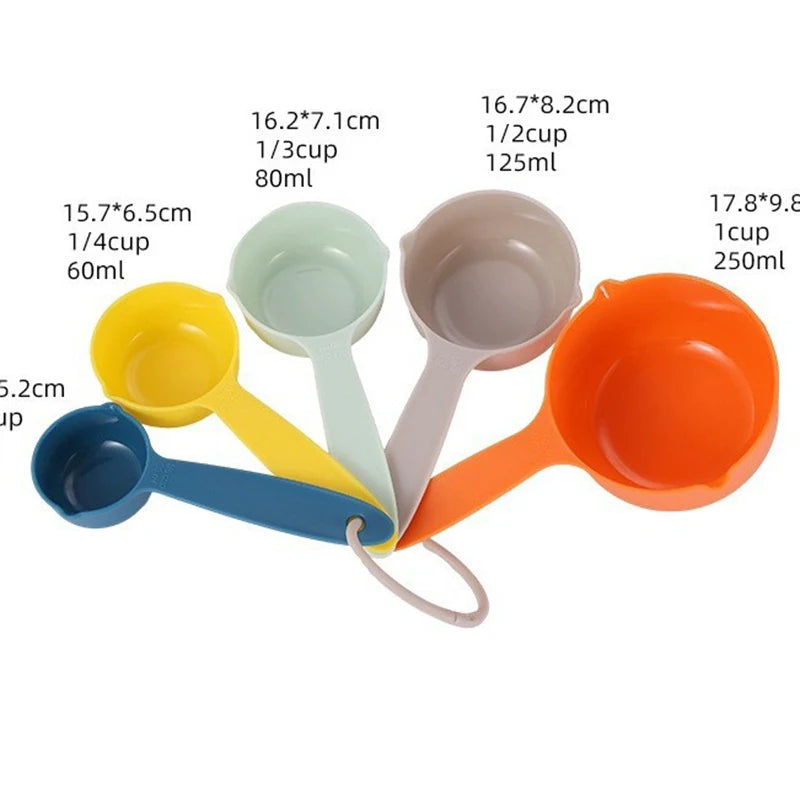 Colorful Measuring Cup Measuring Spoon 5-Piece Graduated