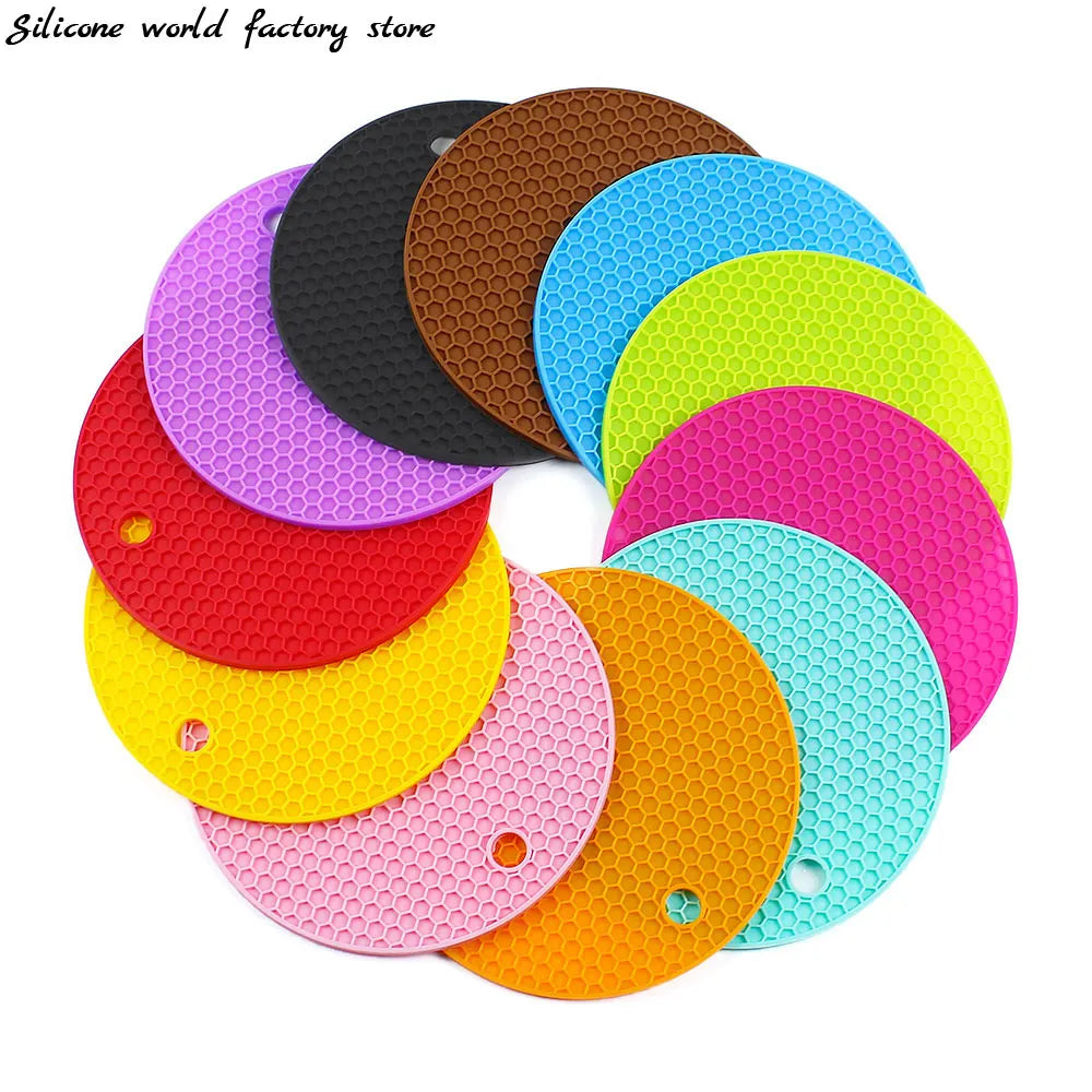 Silicone World Silicone Insulation Pad Round Honeycomb Mat