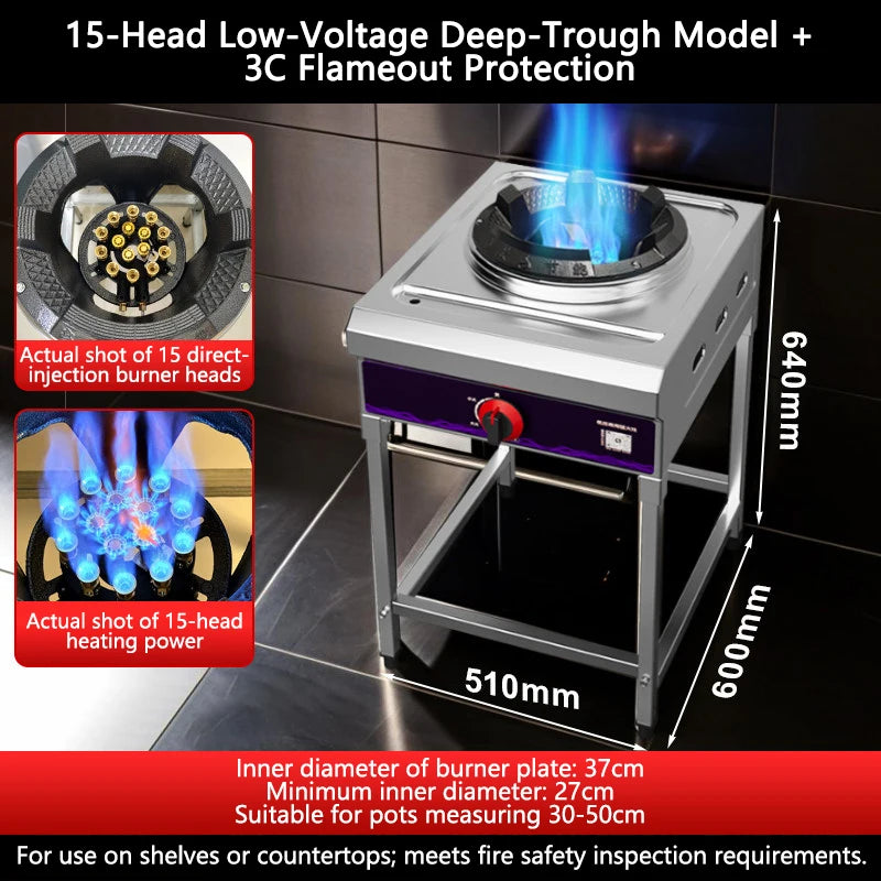 Fierce Fire Stove Commercial Liquefied Gas Stove Single-Burner