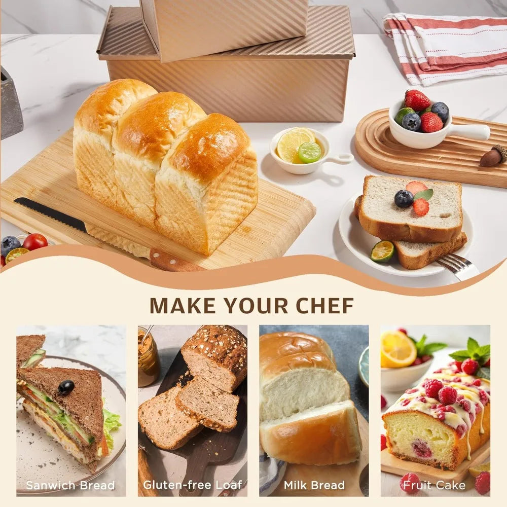 1pcs Rectangle Loaf Pan Lid Non Stick Bakeware