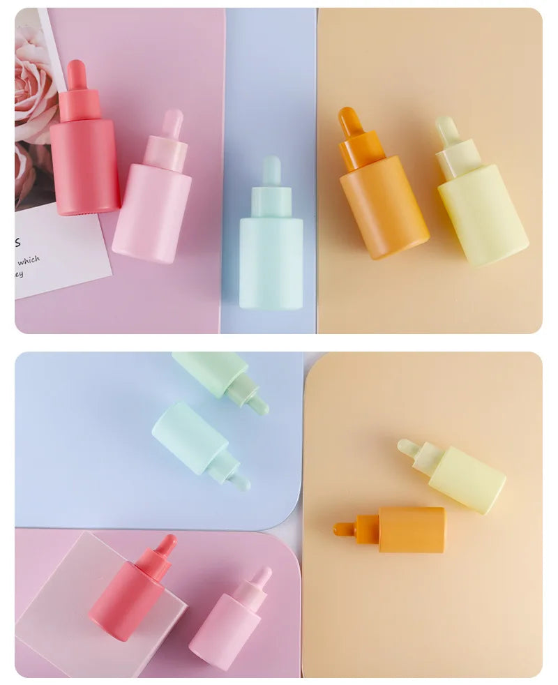 10/20/30/50pcs Glass Dropper Bottle Candy Color 30ml Essential
