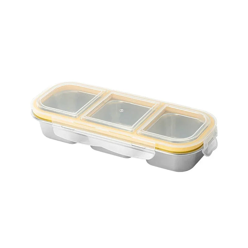 304 Stainless Steel Bento Box Lid Compartments Divides
