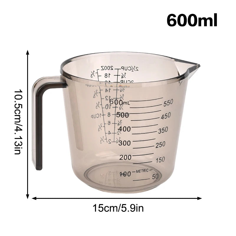 1pcs 150/300/600/1000ml Baking Liquid Measuring Cups Ps Scale